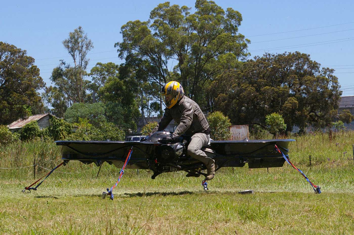 Hoverbike P1 conventional VTOL one person hoverbike full scale prototype aircraft Hoverbike P1 conventional VTOL one person hoverbike full scale prototype aircraft
